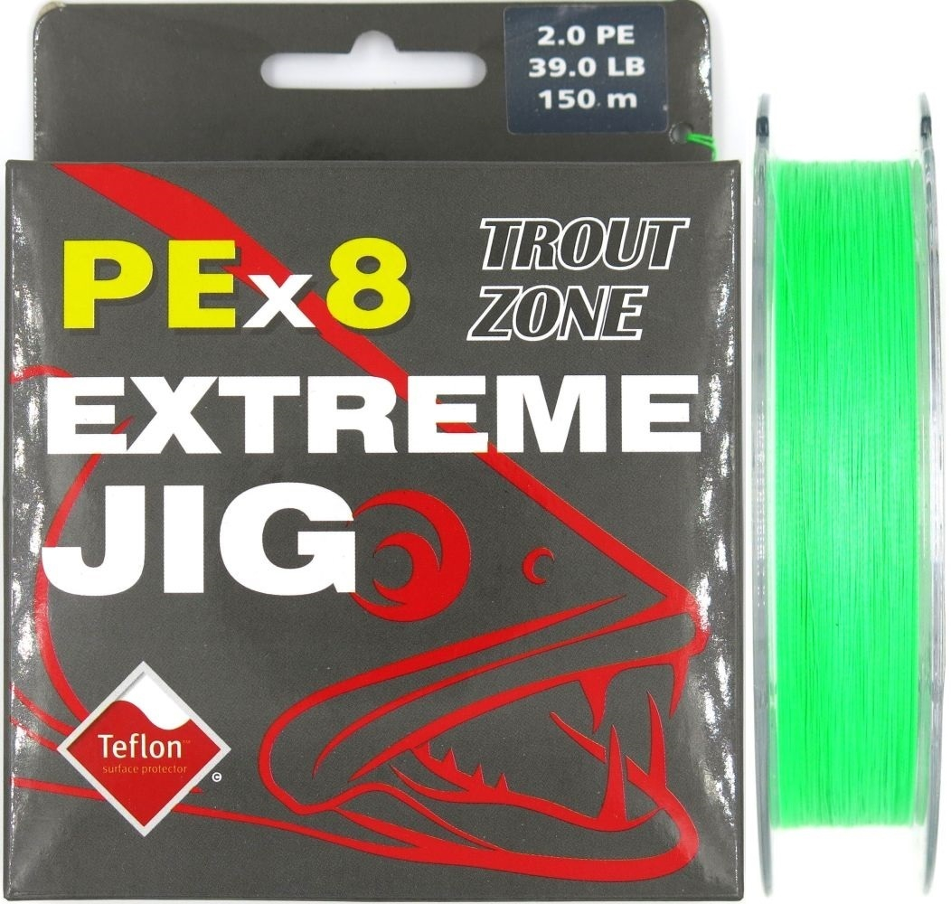 Trout Zone Edition Hybrid Extreme Jig X8 150m Fluo Green