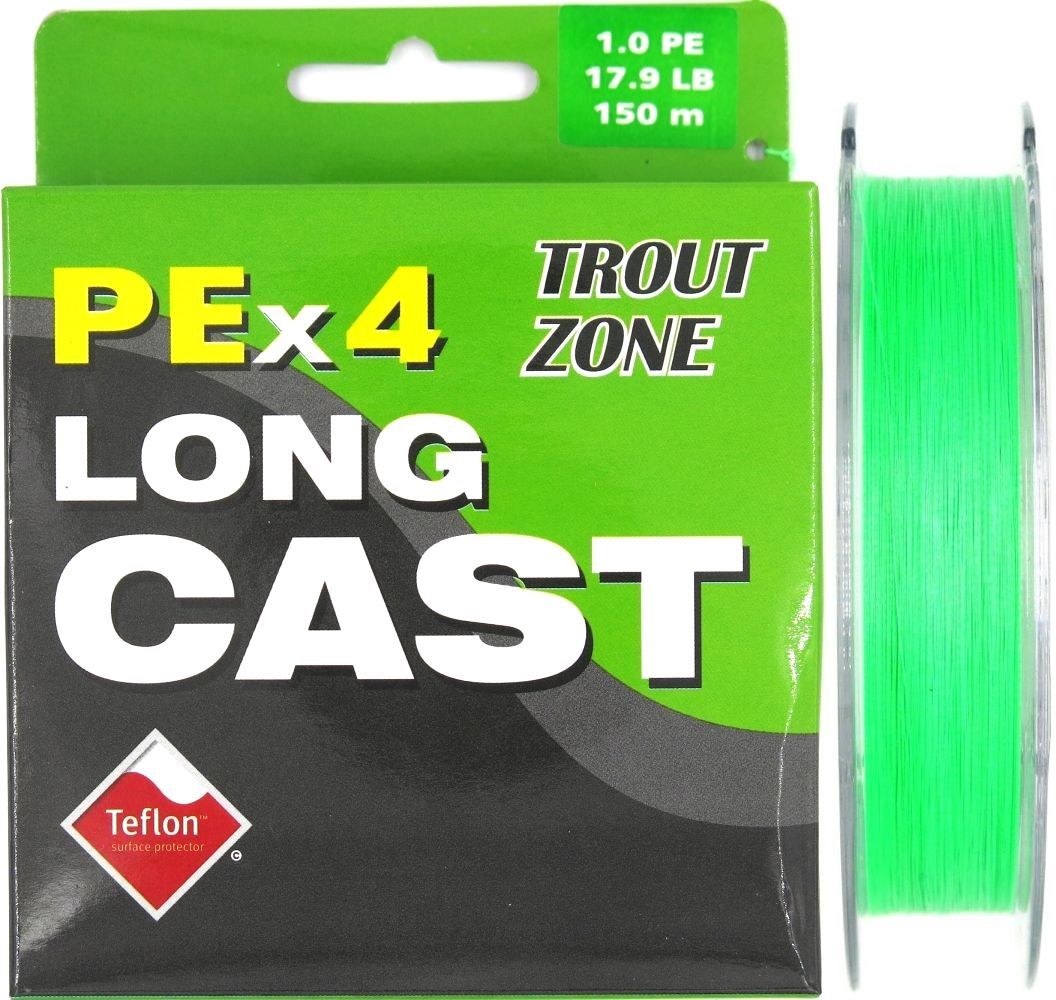 Trout Zone Edition Long Cast X4 PE 150m Fluo Green